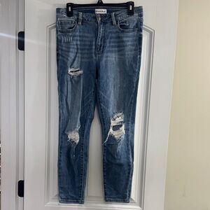 Studio Blue Women's Ripped Blue Skinny Jeans